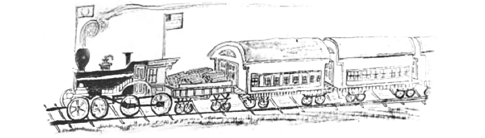 視察団が160年前に描いたパナマ鉄道の絵